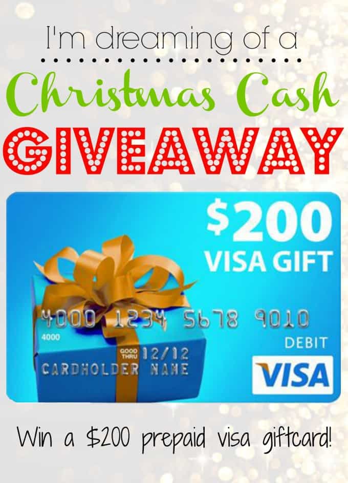 $200 Visa Gift Card Christmas Cash Giveaway!