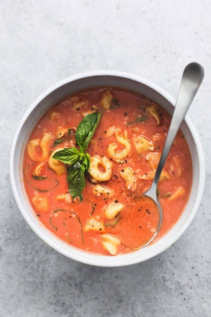 Crockpot Tomato Basil Tortellini Soup Creme De La Crumb