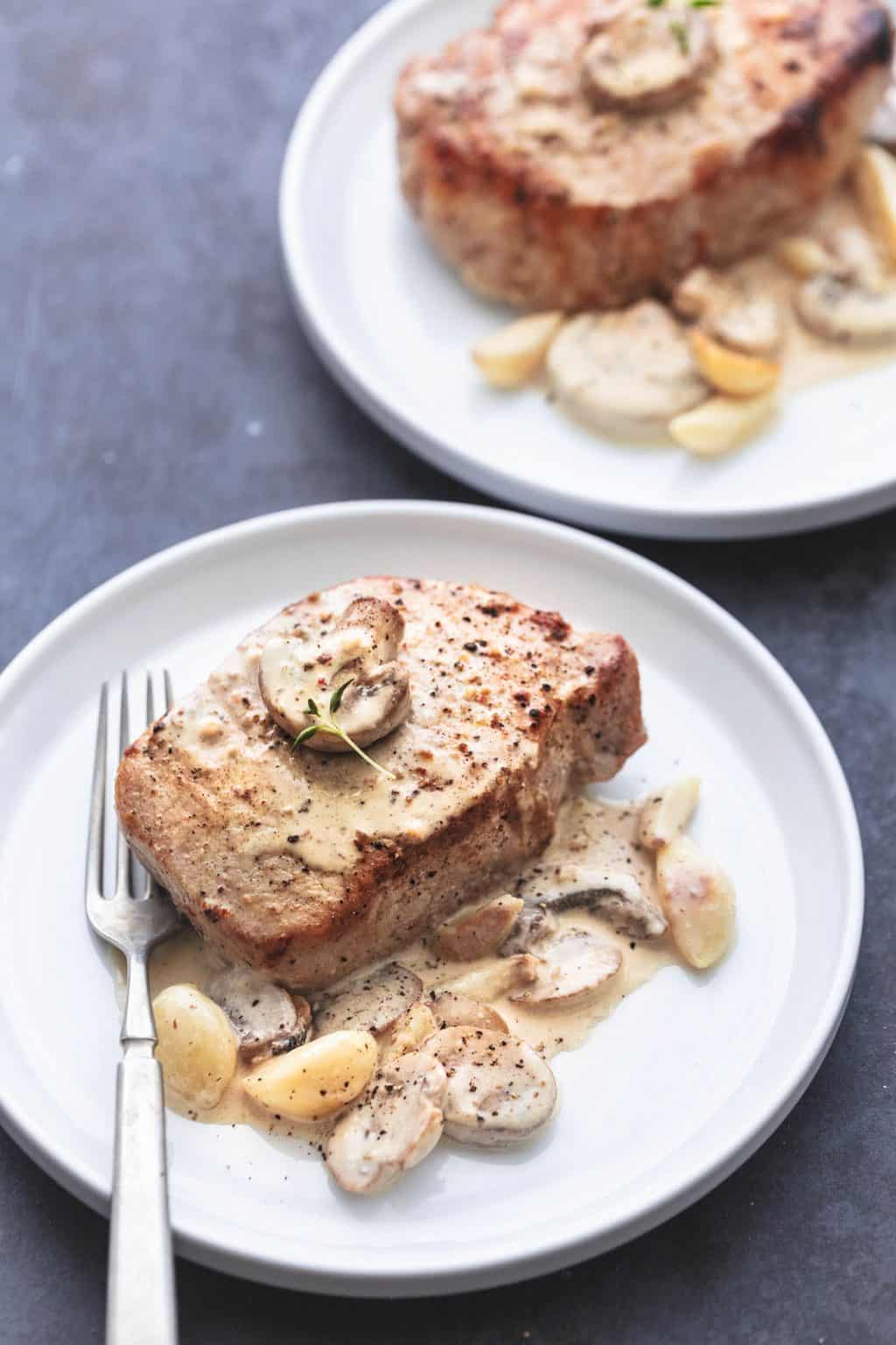 Baked Pork Chops With Creamy Mushroom Sauce Creme De La Crumb