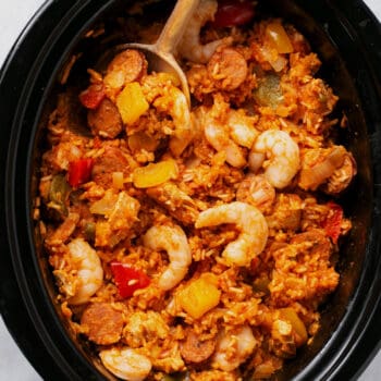 Easy Slow Cooker Jambalaya Creme De La Crumb