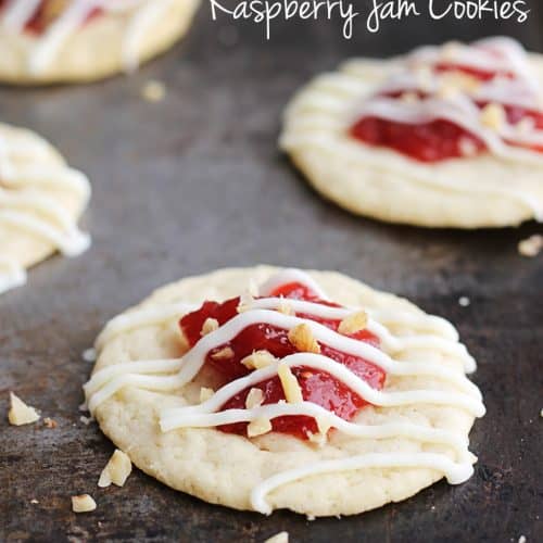 Almond & Raspberry Jam Cookies - Creme De La Crumb