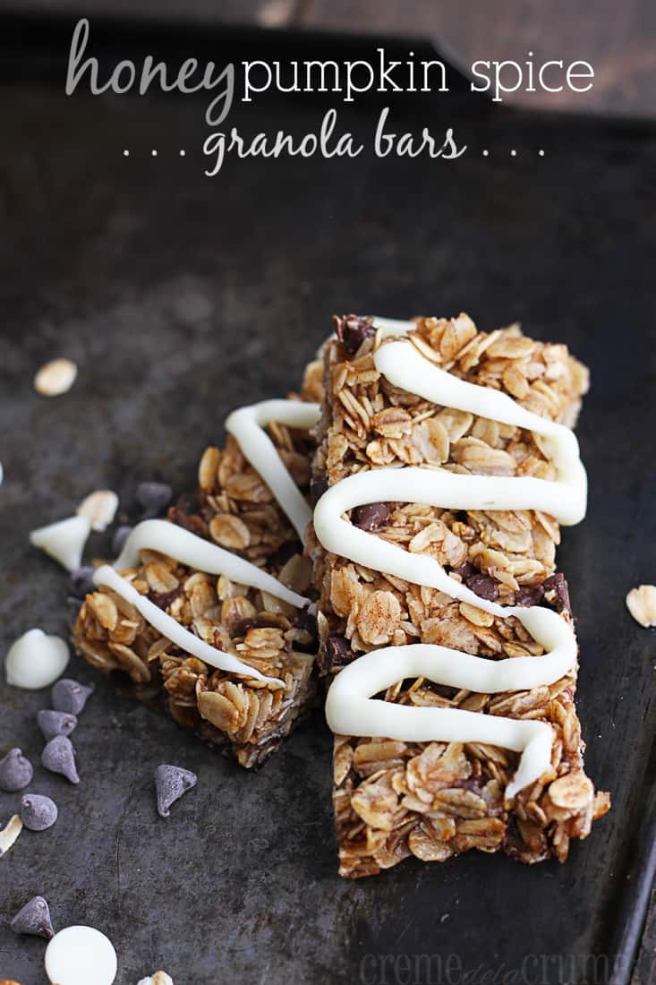 Honey Pumpkin Spice Granola Bars  Creme De La Crumb