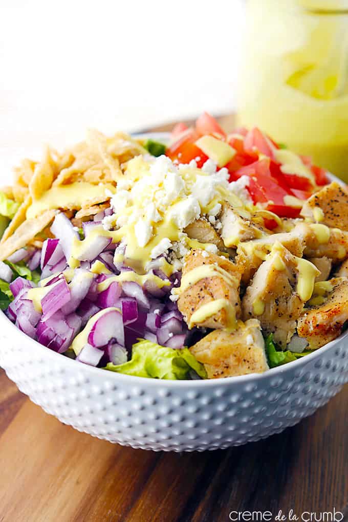 Honey Mustard Chicken Chopped Salad Creme De La Crumb