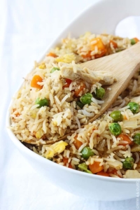 Easy Chicken Fried Rice - Creme De La Crumb