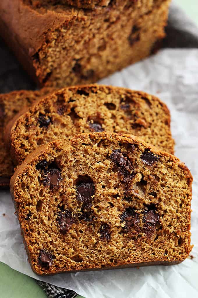 Browned Butter Chocolate Chip Pumpkin Bread | Creme De La Crumb