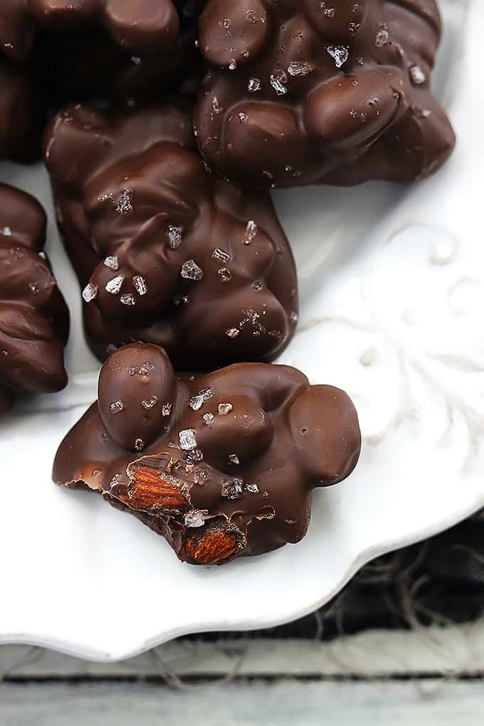 Triple Chocolate-Covered Nut Clusters Recipe 
