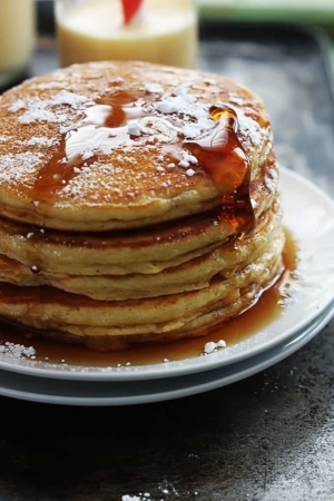 Eggnog Pancakes - Creme De La Crumb