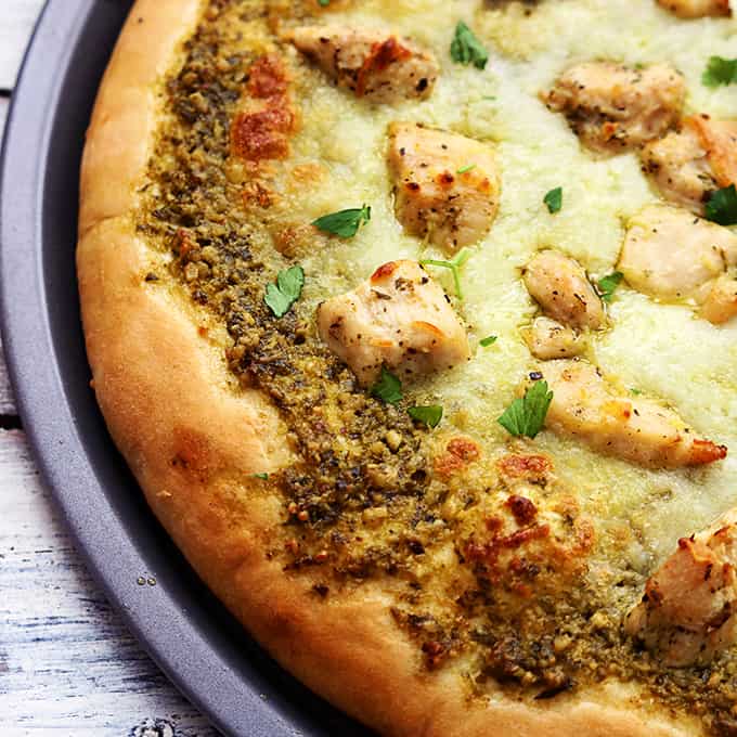 New Years Appetizer Chicken Pesto Pizza FriendsEAT