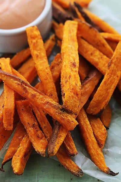 Baked Sweet Potato Fries - Creme De La Crumb