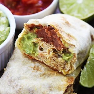 Baked Chicken Chimichangas - Creme De La Crumb