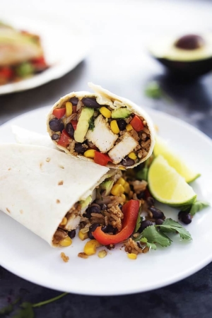 Southwest Chicken Burritos - Creme De La Crumb