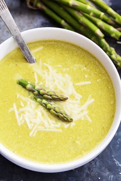 Asparagus Parmesan Soup - Creme De La Crumb