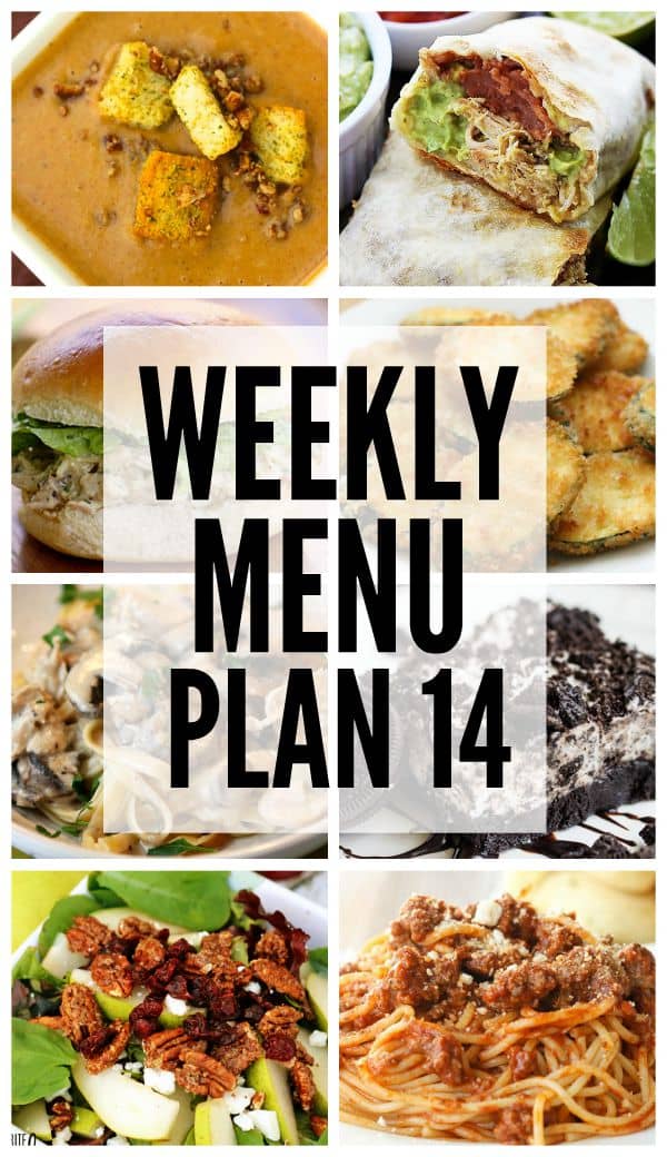Weekly Menu Plan 14