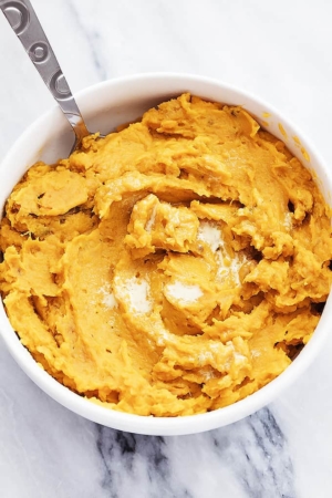 Slow Cooker Mashed Sweet Potatoes - Creme De La Crumb