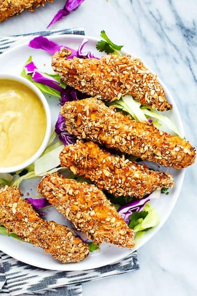 Baked Pretzel Crusted Chicken Tenders - Creme De La Crumb