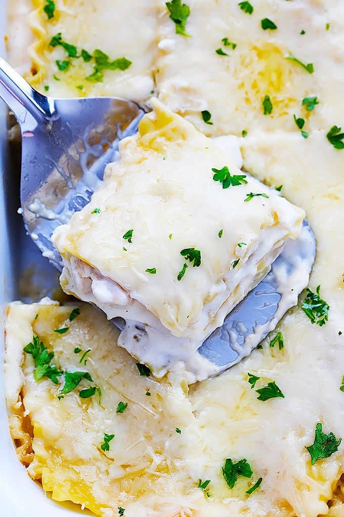 Slow Cooker Three Cheese Chicken Lasagna Creme De La Crumb