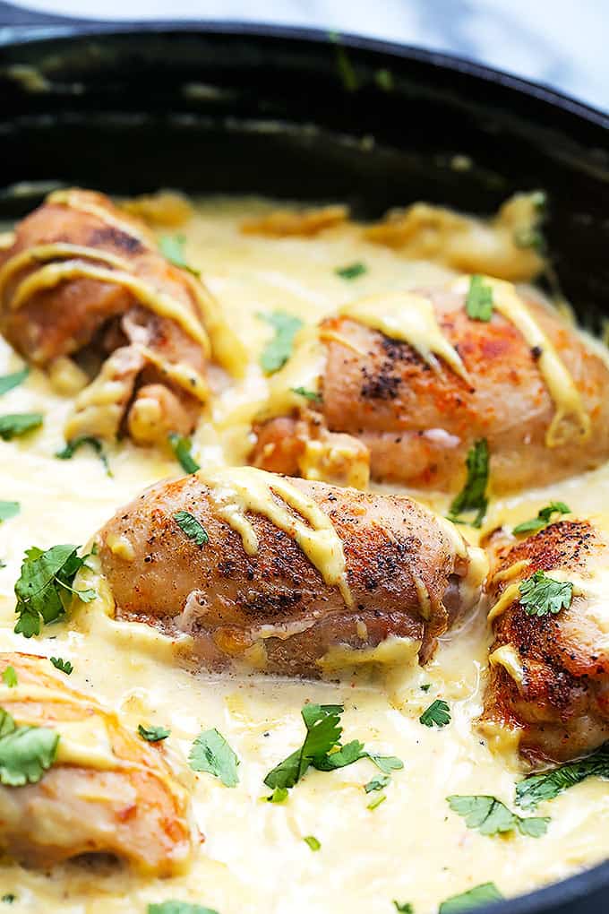 One Pan Skillet Honey Dijon Chicken Creme De La Crumb