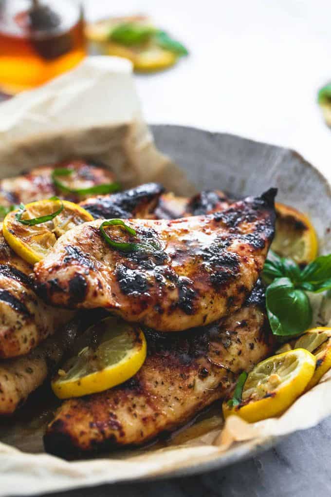 Grilled Honey Lemon Chicken - Creme De La Crumb