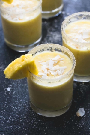 5 Ingredient Pina Colada Smoothies (non-alcoholic) - Creme De La Crumb