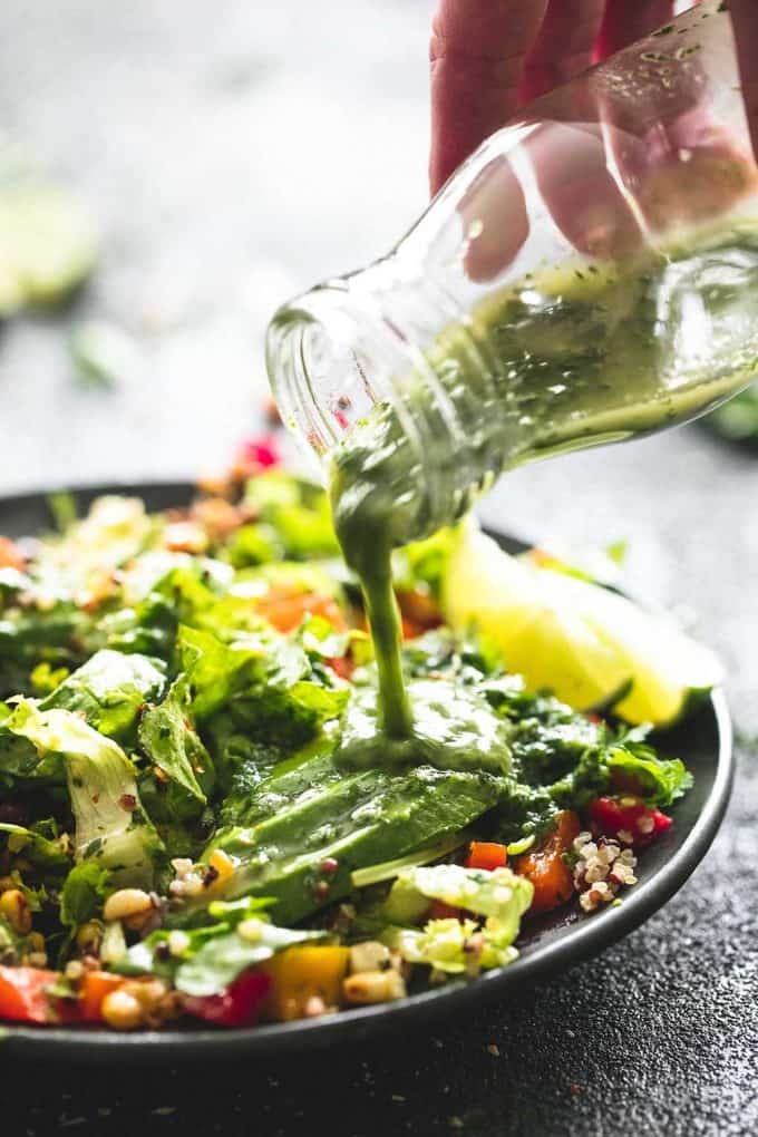 Chopped Fiesta Quinoa Salad with Cilantro Lime Dressing - Creme De La Crumb