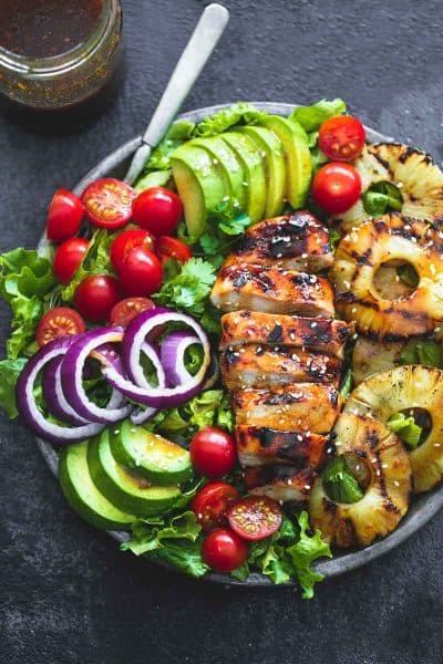 Grilled Teriyaki Chicken Salad - Creme De La Crumb