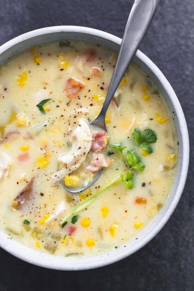 Slow Cooker Chicken Corn Chowder - Creme De La Crumb