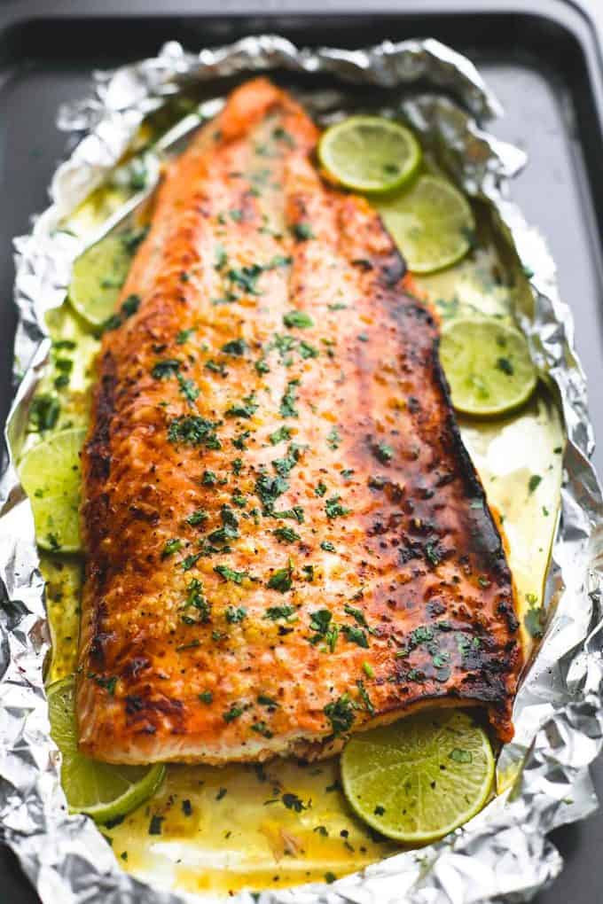 Baked Honey Sriracha Lime Salmon - Creme De La Crumb