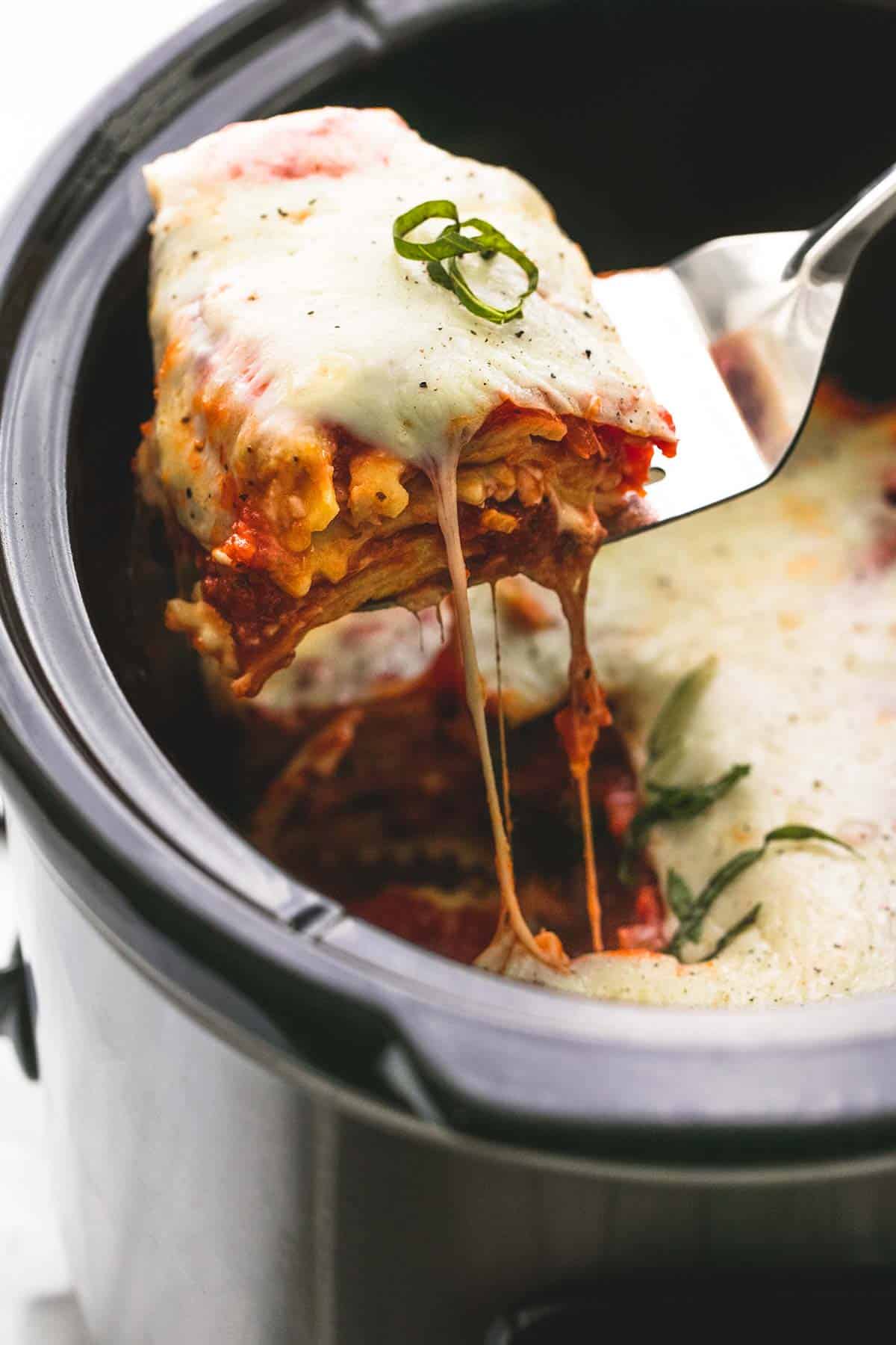 Slow Cooker Lasagna - The Magical Slow Cooker