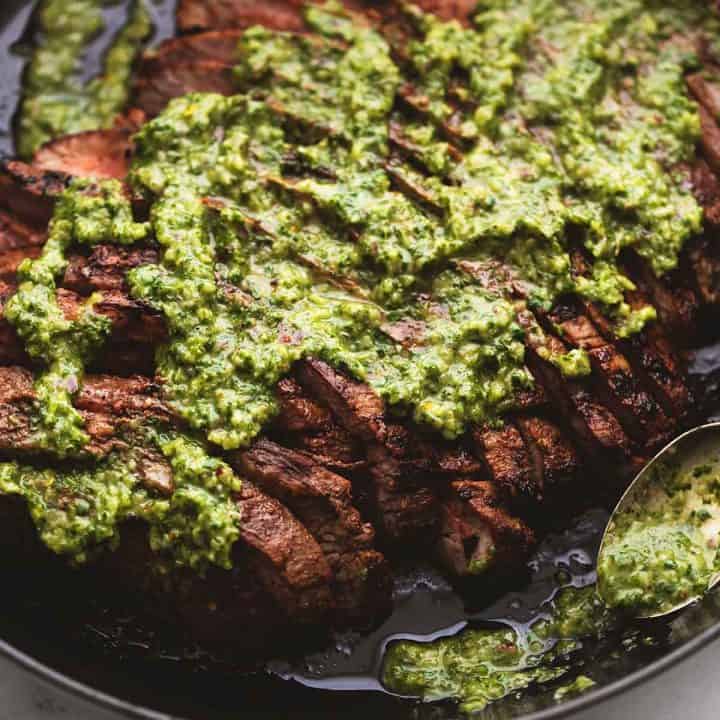 Flank Steak With Chimichurri Sauce Creme De La Crumb