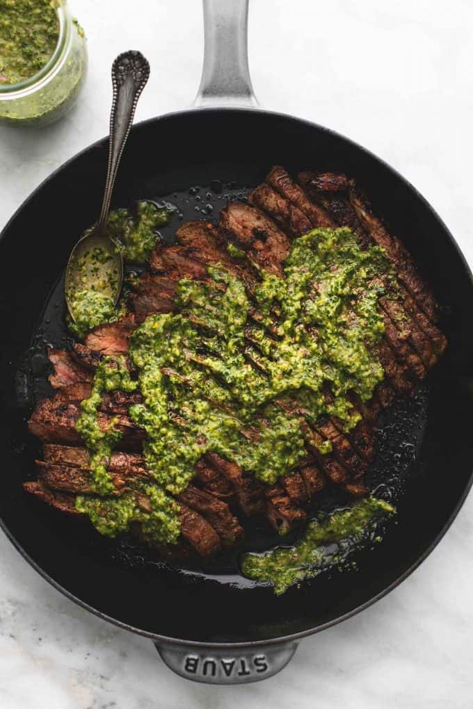 Flank Steak With Chimichurri Sauce Creme De La Crumb 