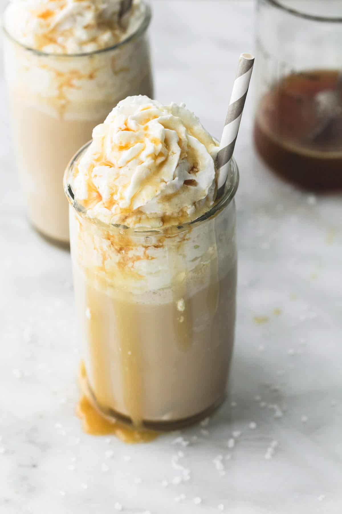 Salted Caramel Frappuccino (Kid Friendly/No Coffee) - Creme De La Crumb