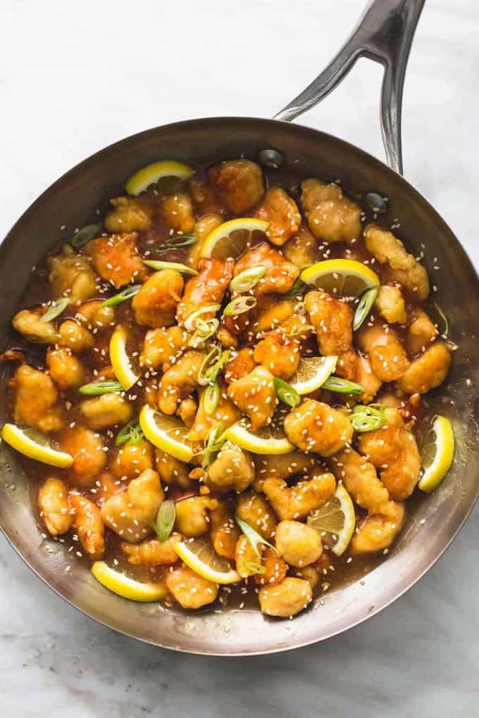 Sticky Chinese Lemon Chicken - Creme De La Crumb