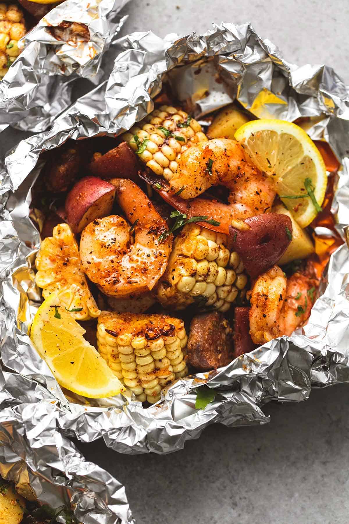 Shrimp Boil Foil Packs Creme De La Crumb