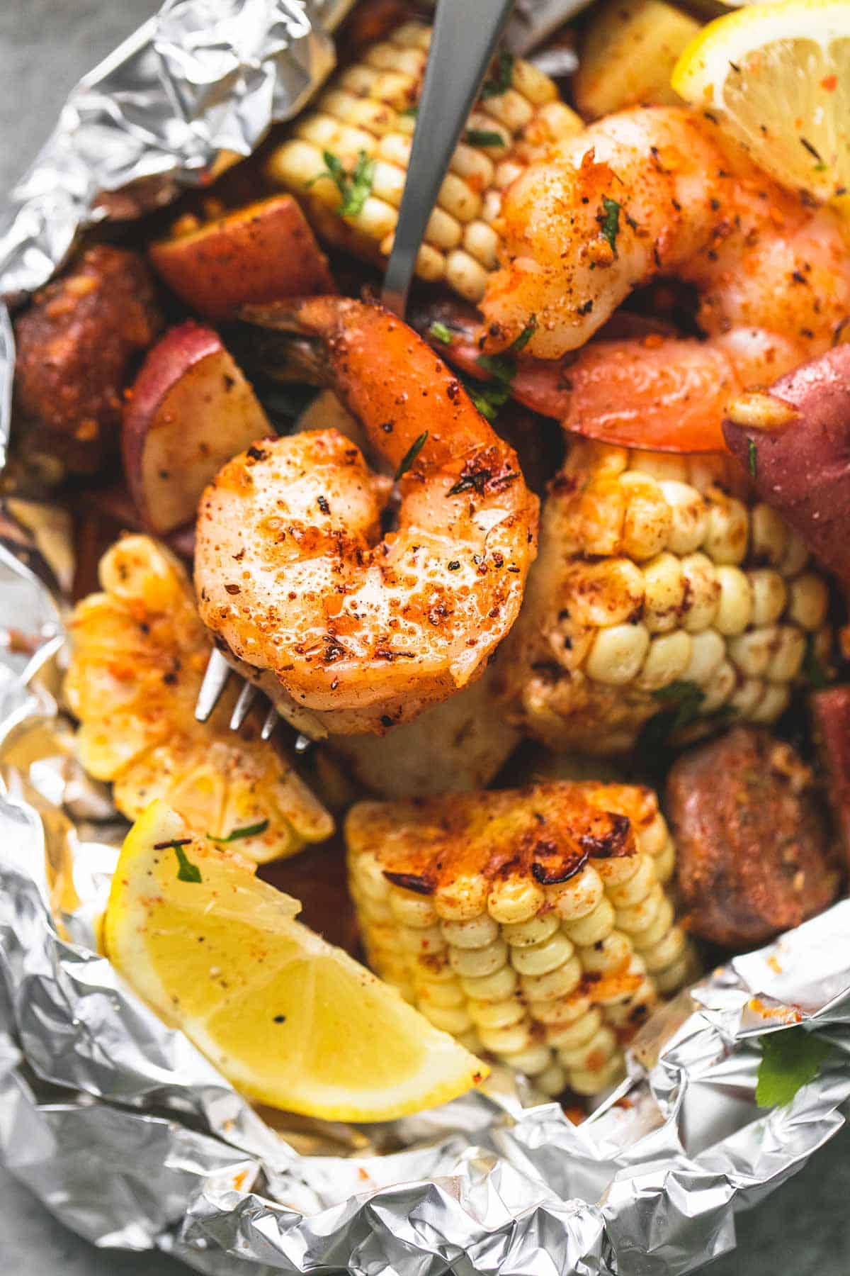 Grilled Seafood Boil Foil Packets