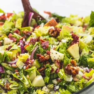 Chopped Autumn Salad with Apple Cider Dressing - Creme De La Crumb