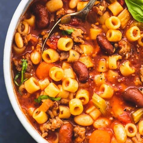 Instant Pot Pasta e Fagioli Soup - Creme De La Crumb