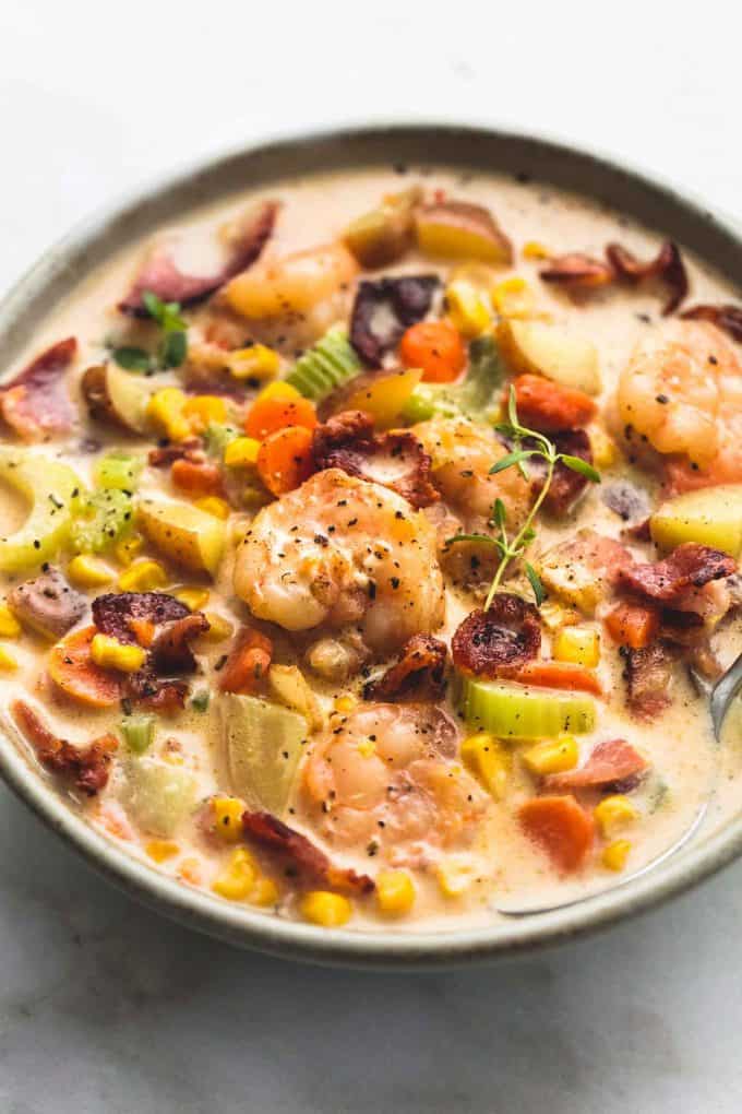 Shrimp And Bacon Corn Chowder Creme De La Crumb