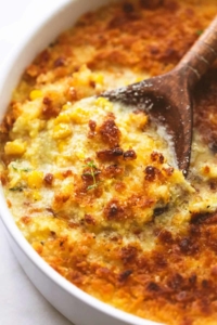 Baked Parmesan Creamed Corn - Creme De La Crumb