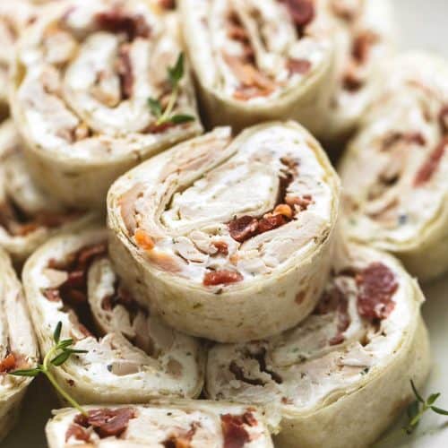 Chicken Bacon Ranch Pinwheels - Creme De La Crumb