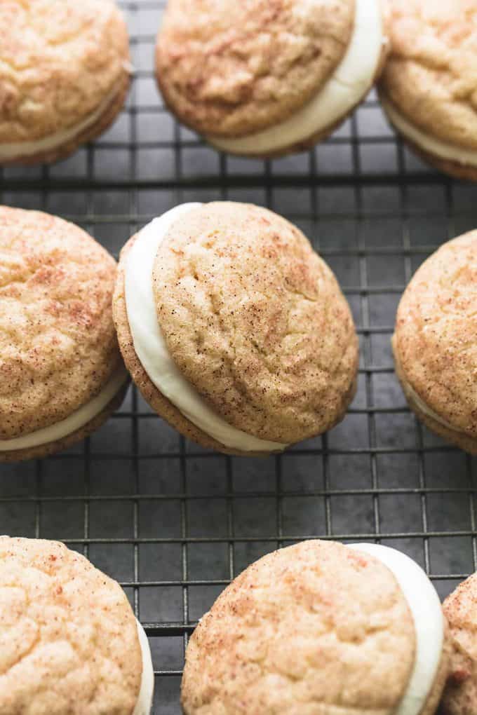 Eggnog Snickerdoodle Whoopie Pies - Creme De La Crumb