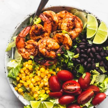 Fiesta Lime Shrimp Salad | lecremedelacrumb.com