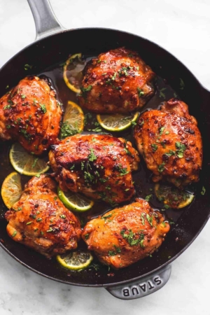 Honey Lime Garlic Chicken | lecremedelacrumb.com