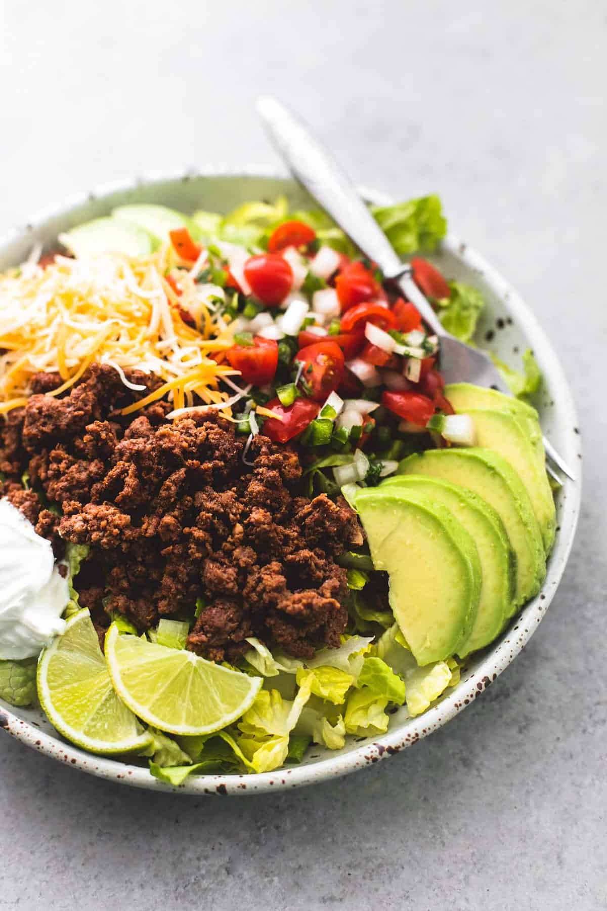 Taco Salad Meal Prep | Creme De La Crumb