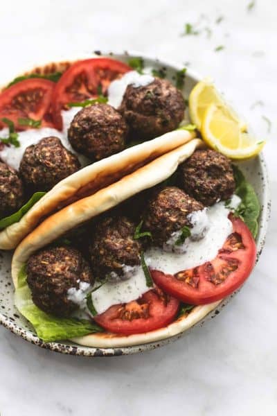 Greek Beef Meatballs - Creme De La Crumb