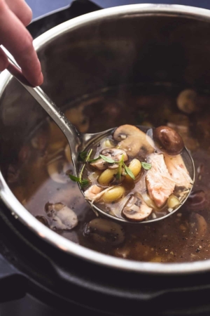 Instant Pot Or Slow Cooker Chicken Marsala Soup - Creme De La Crumb