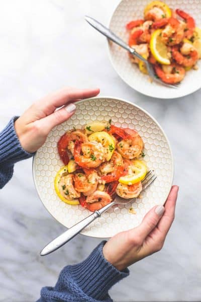 Easy Lemon Garlic Butter Shrimp - Creme De La Crumb