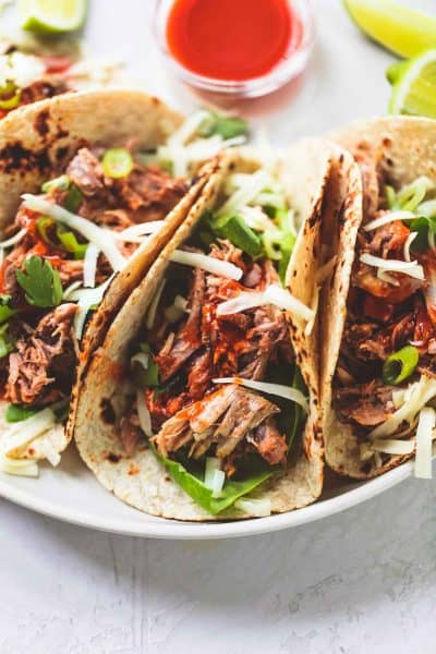 Slow Cooker Pulled Pork Tacos - Creme De La Crumb