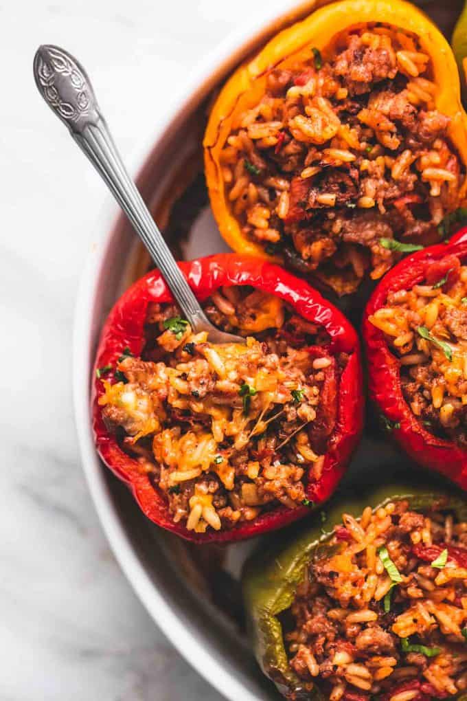 BEST Ever Easy Stuffed Peppers Five Ingredients Creme De La Crumb   Easy Stuffed Peppers 4 680x1020 