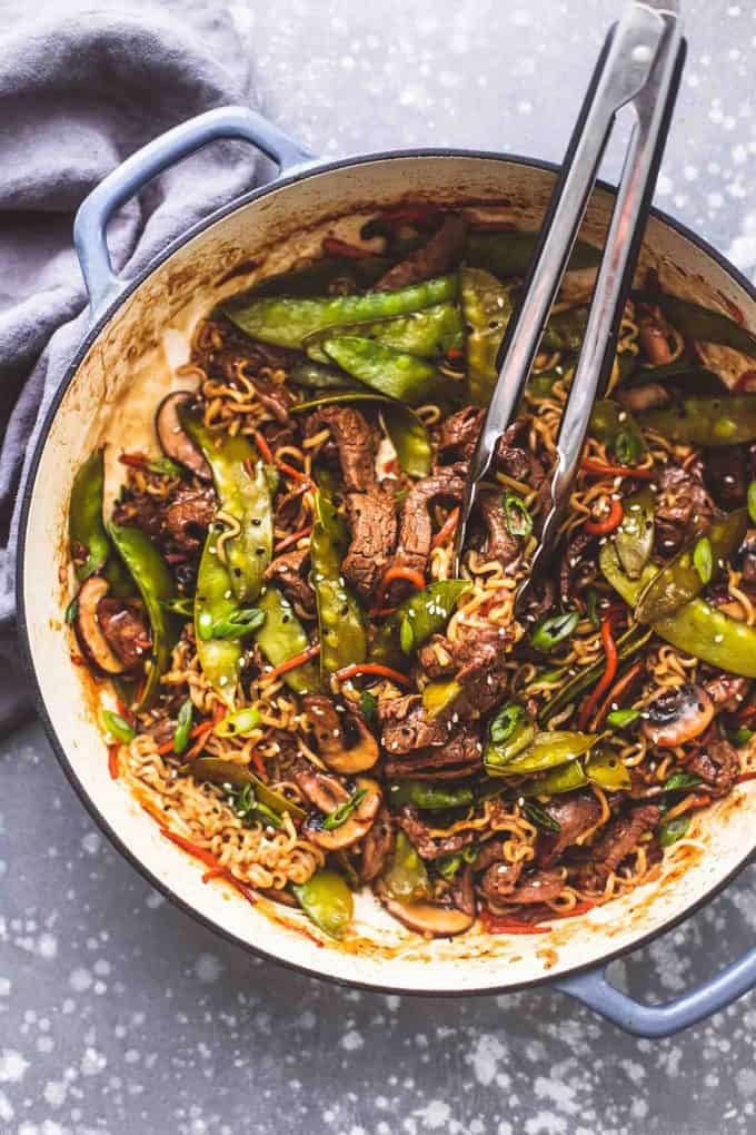 Quick and Easy Beef Noodle Stir Fry - Creme De La Crumb