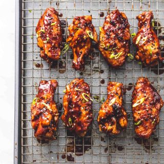 Crispy Korean BBQ Oven Baked Chicken Wings - Creme De La Crumb